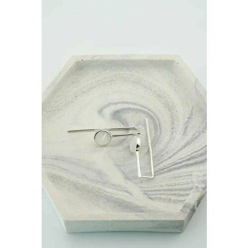 Серьги  Серьги из серебра 925 проба протяжки с перламутром, серебро, 925 проба, перламутр, белый, серебряный