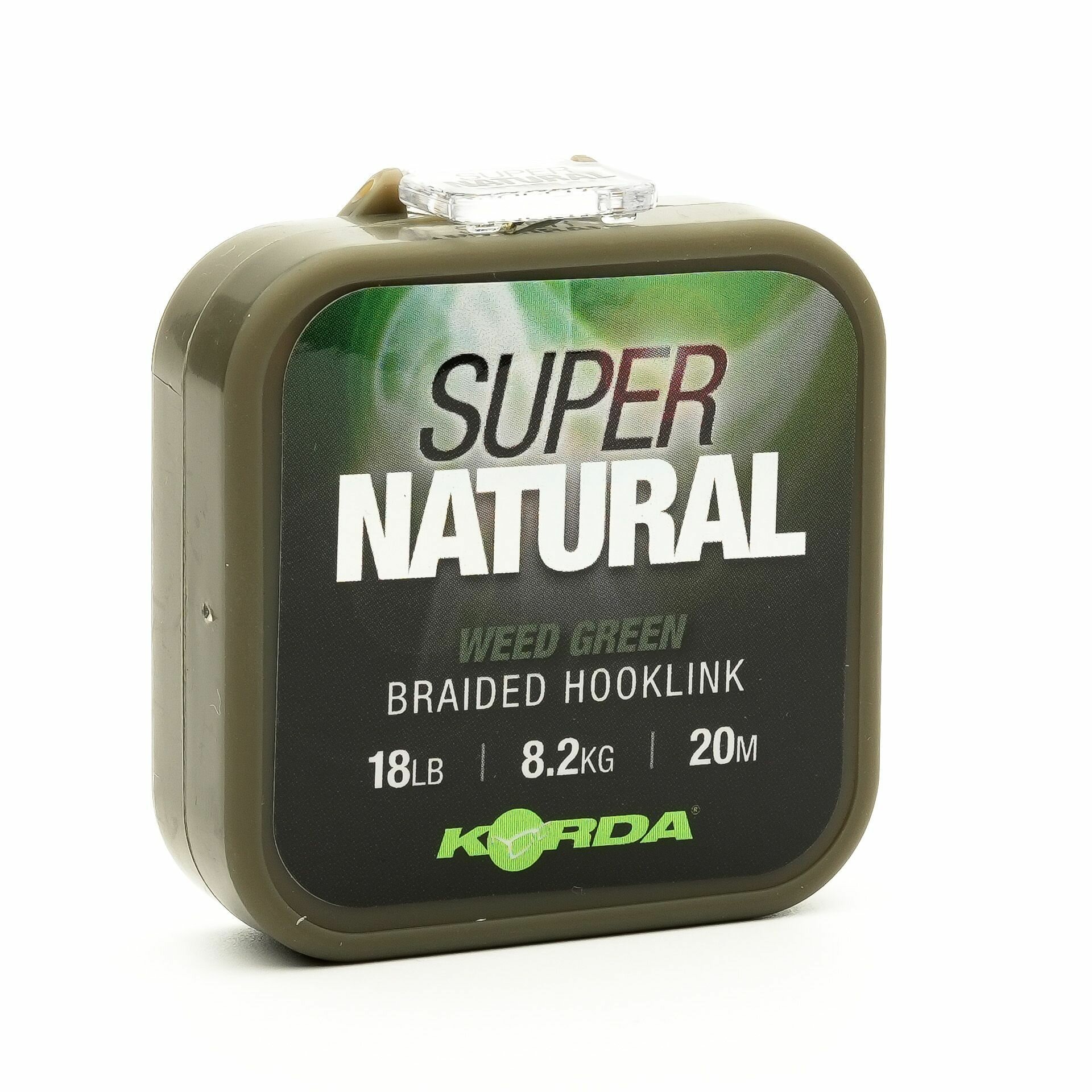 Поводковый материал Korda Super Natural 18lb Weed Green (20m) / для карпа флэт метода