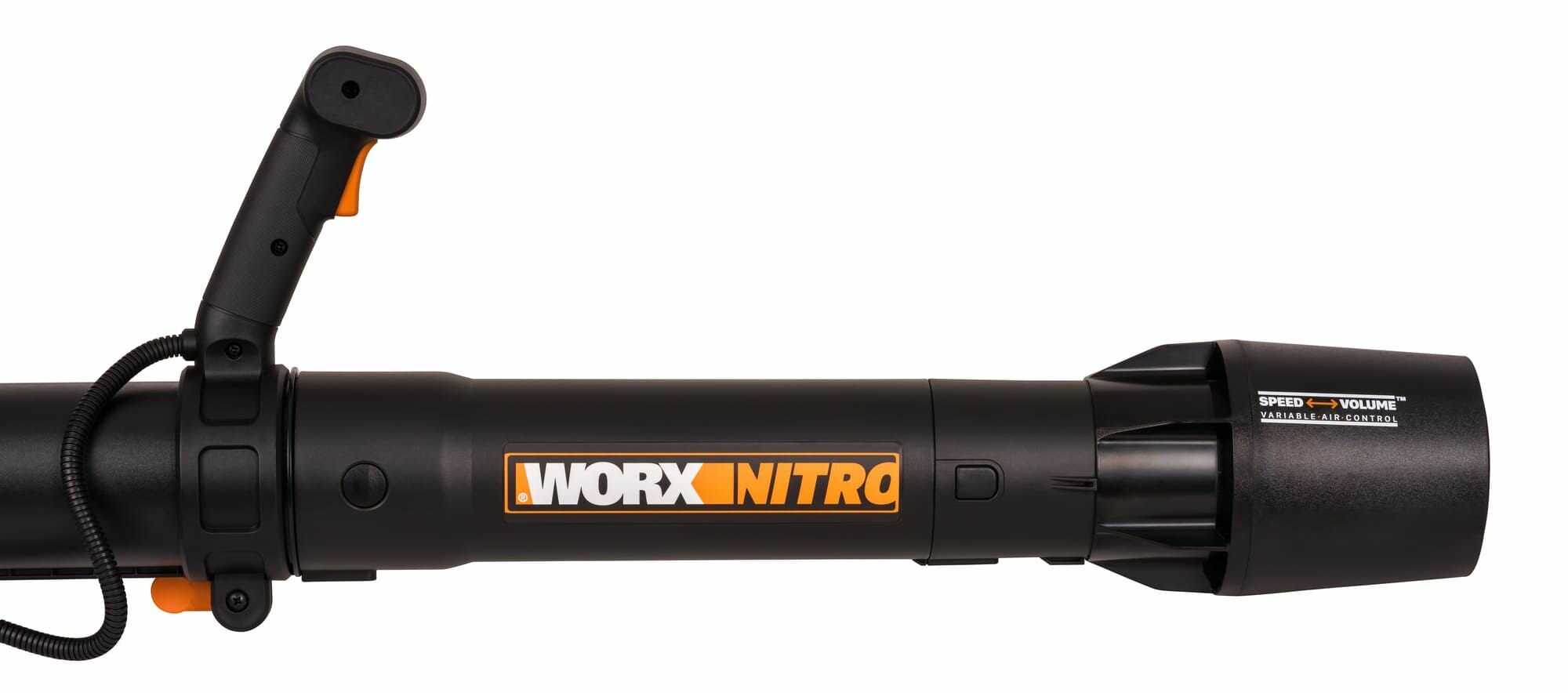 Аккумуляторная воздуходувка с бесщеточным мотором Worx Nitro LeafJet WG572Е 80 Вольт, 4 АКБ по 4 Ач + ЗУ BASECAMP 4 x 1А Kress - фото №9