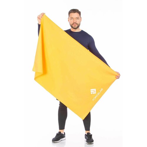 Полотенце FORCELAB большое спортивное быстросохнущее мягкое из микрофибры для бассейна тренировок фитнеса спорта для рук и лица размер 80х130 оранжевое 1070₽