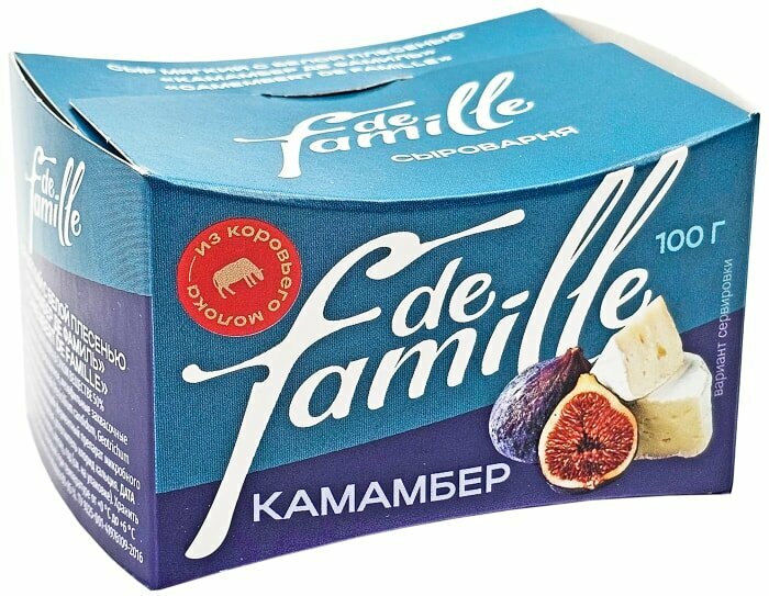 Сыр De famille Камамбер с белой плесенью 50% 100г