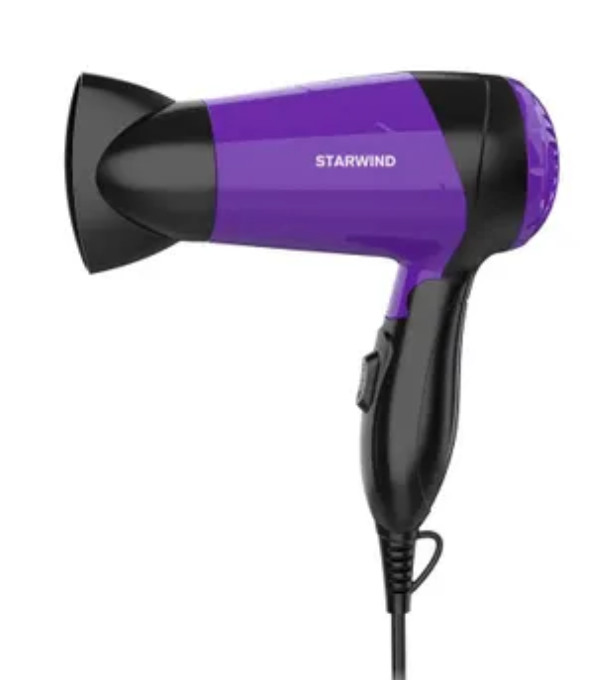 Фен STARWIND SHP6102, черный/фиолетовый