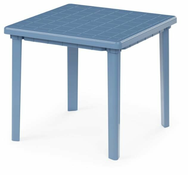 Мебель из пластика (альтернатива М2594 стол 800х800х740мм квадратный (синий))