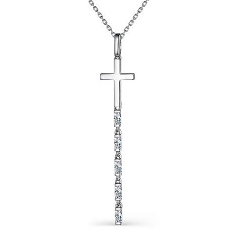 Колье, серебро, 925 проба, фианит