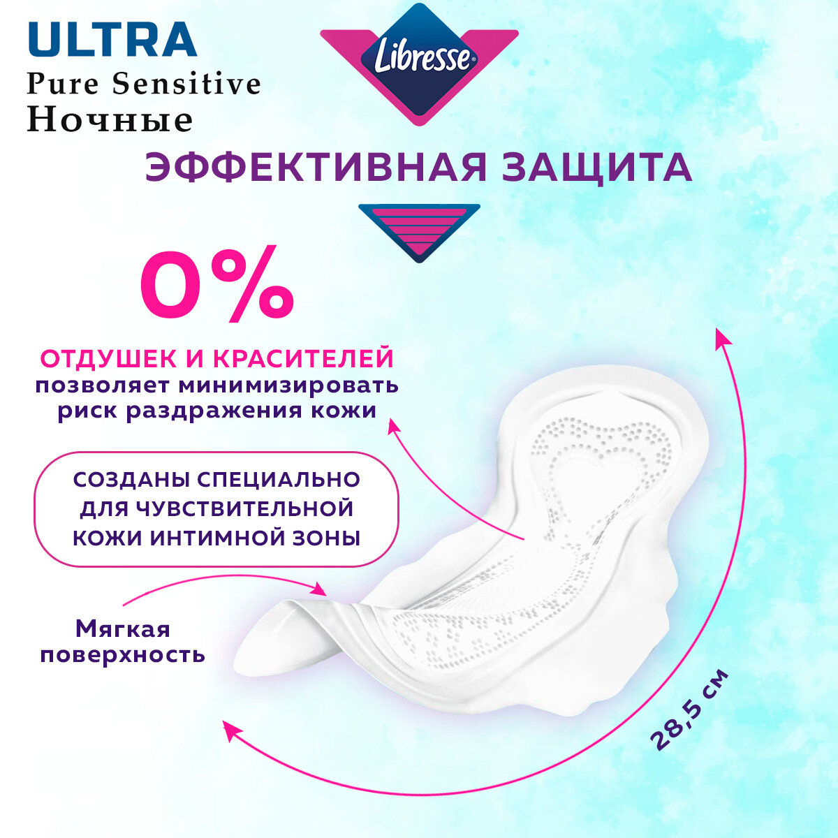 Прокладки женские LIBRESSE Ultra Pure Sensitive набор ночные 6 шт х 1 уп, нормал 8 шт х 2 уп