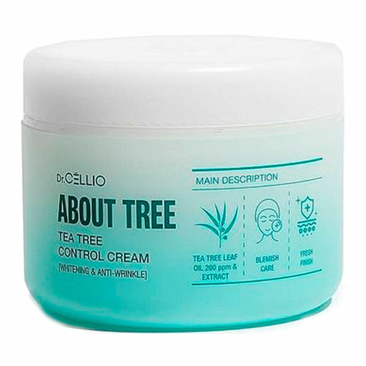 Крем для лица Dr.CELLIO About Tree Teatree Control Cream Whitening & Anti-Wrinkle - фото №7