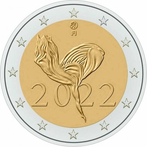 Финляндия 2 евро 2022 100 лет Финскому национальному балету UNC монета финляндия 2 евро 2022 год 100 летие финскому национальному балету