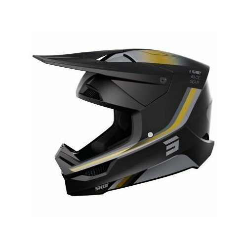 Шлем (кроссовый) SHOT FURIOUS AIM (черный/золотой матовый), размер XL. арт: A07-21C1-G01-11