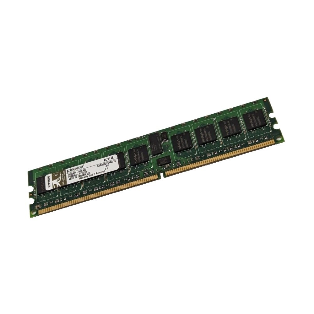 ОЗУ Dimm 1Gb PC2-3200(400)DDR2 ECC Kingston KVR400D2S4R3/1G 9965248-001. B02LF ECC!