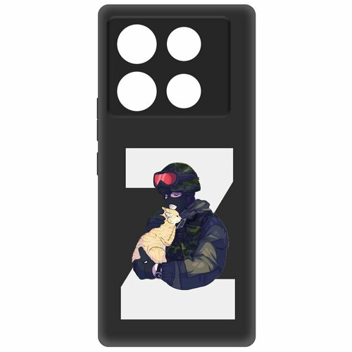 Чехол-накладка Krutoff Soft Case Za Мир для INFINIX Note 40 Pro 5G черный чехол накладка krutoff soft case za мир для infinix zero 30 5g черный