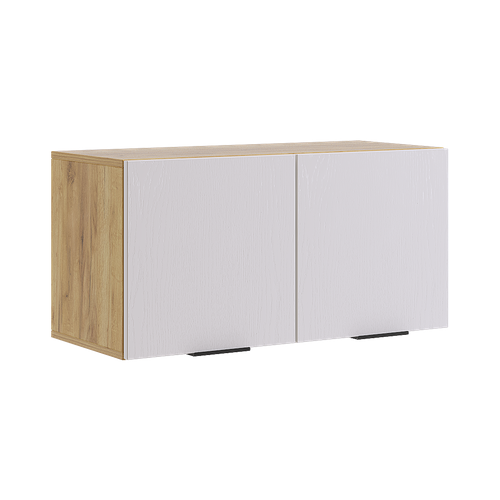 Антресоль двухдверная Мебельсон Бери дуб крафт золотойбелое дерево 4418₽