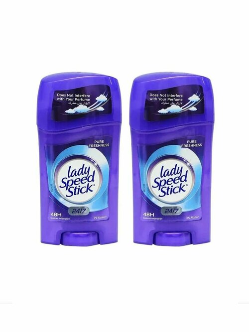 Комплект 2 шт. Дезодорант-стик Lady Speed Stick PURE FRESHNESS, 2 шт. по 45 мл.