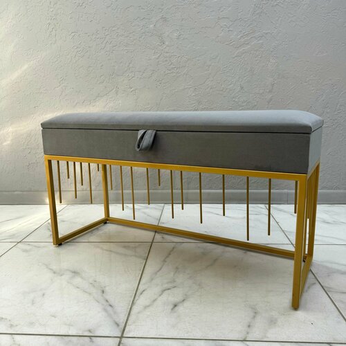 Банкетка в прихожую для обуви с ящиком для хранения STEEL MEBEL (БДЗ-001) Обувница с сидением Размер: 100х35х55см