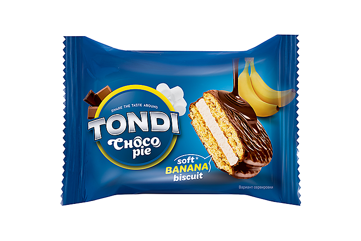 «Tondi», choco Pie банановый (коробка 2,13 кг)