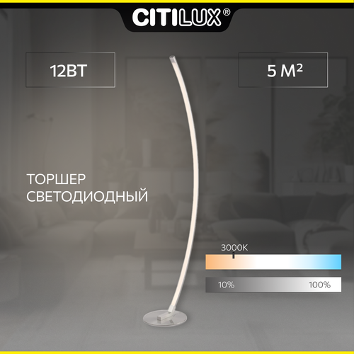 Торшер с диммером Citilux Руди CL804031 LED Матовый Хром