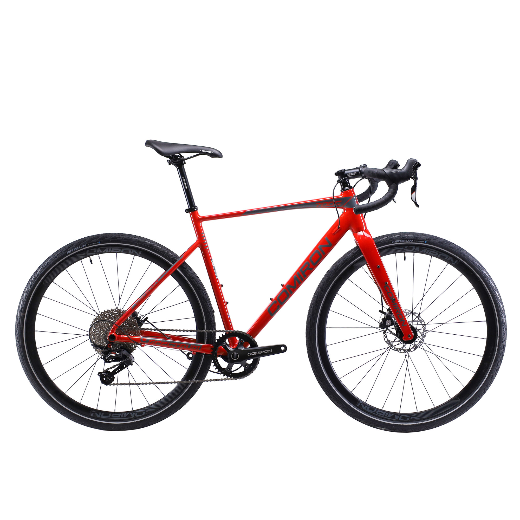 Велосипед GRAVEL COMIRON SPECTRUM I 700C-510mm, карбон. вилка, на осях, 11 скоростей. цвет: красный red comet