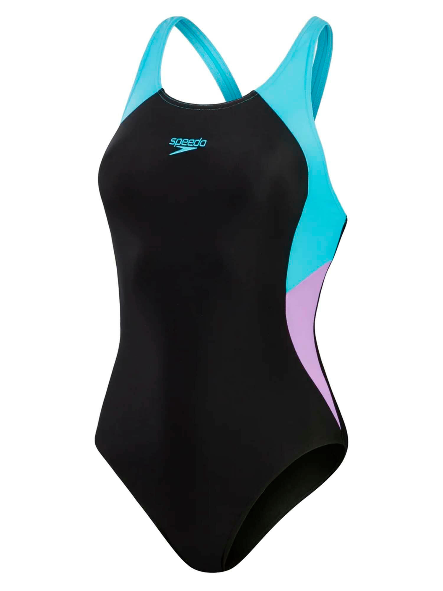 Speedo Colourblock Splice Muscleback Black/Purple (EU:32)