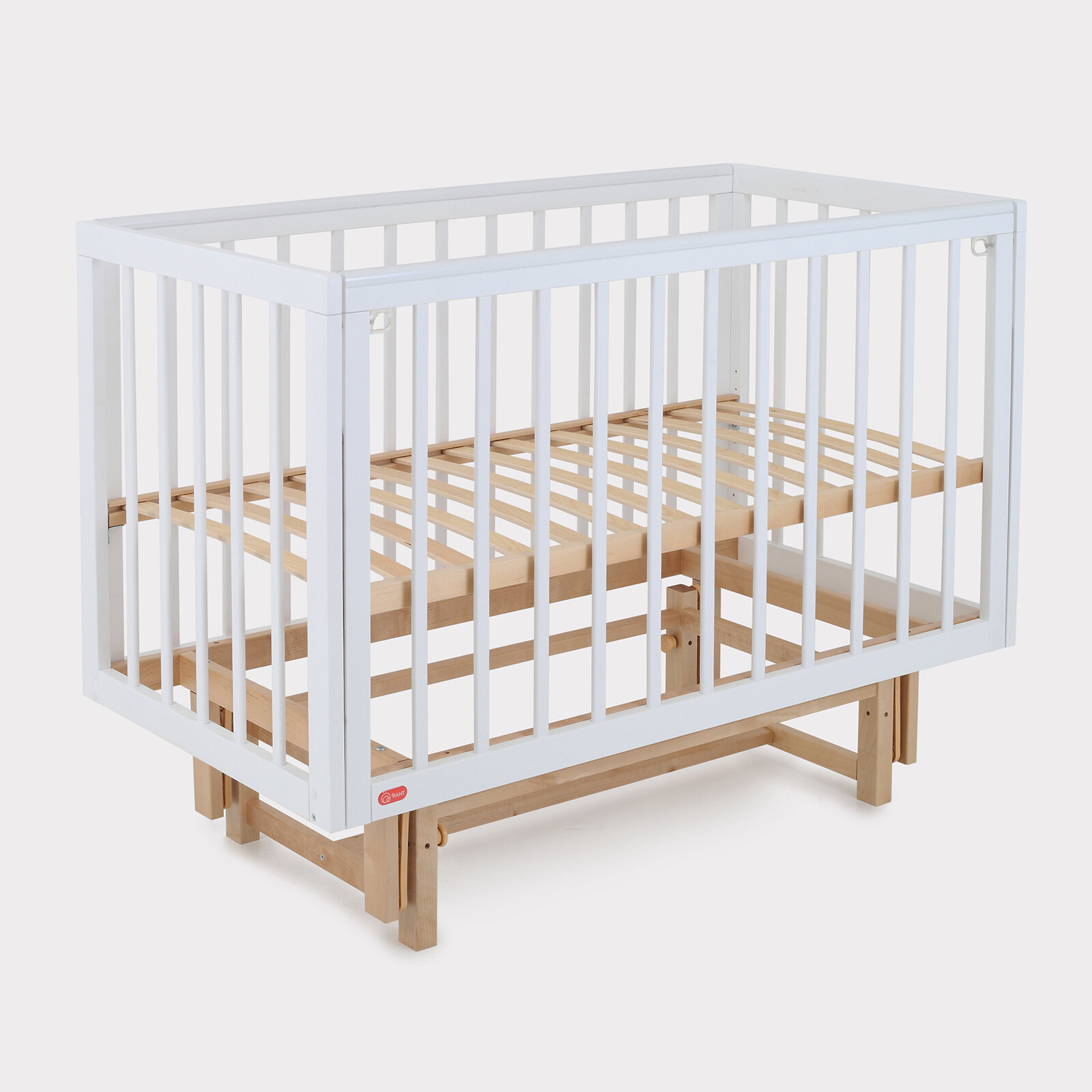 Кровать детская для новорожденных с маятником 120*60 RANT "INDY PRO" (арт.778) Cloud White