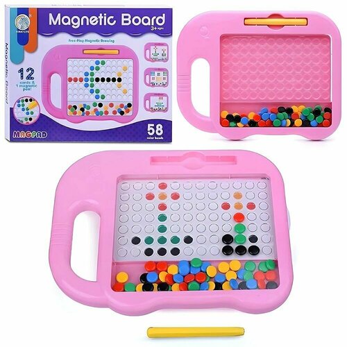 Магнитная мозаика планшет 255 х 20 х 2 см развивающая игра для детей 58 элементов 869₽