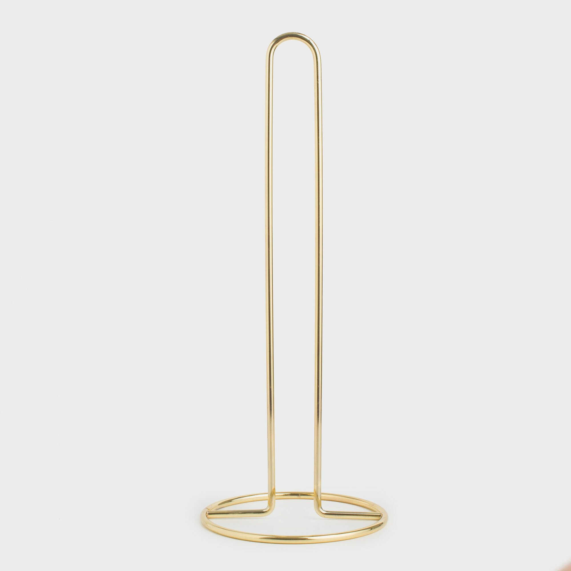 Держатель для бумажных полотенец 31 см металл золотистый Twist gold