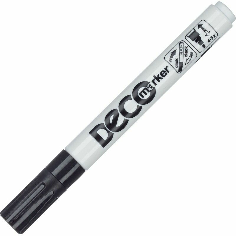 Маркер лак ICO DECO, 2-4мм, черный