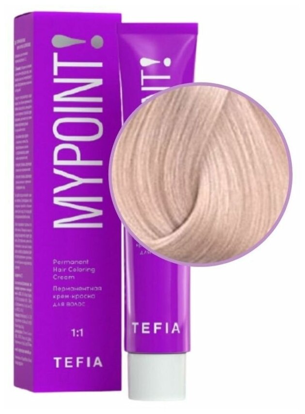Обзор: Tefia Mypoint гель-краска для волос Tone On Tone, 9.6 очень светлый блондин махагоновый, 60 мл