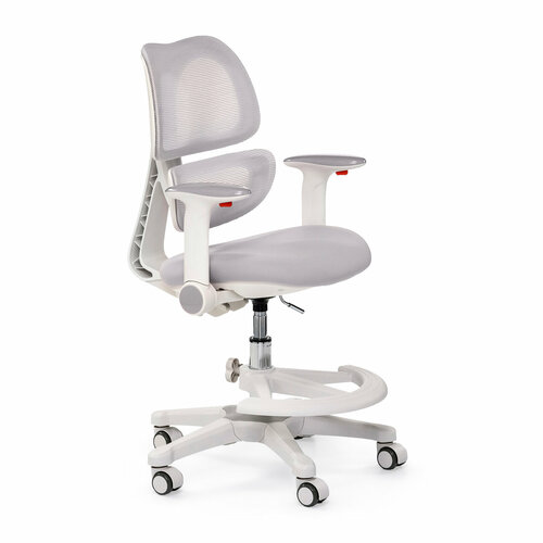 Растущее детское кресло ортопедическое с подлокотниками Ergokids Space Air Y-609 серое