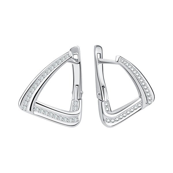 Серьги JEWELIN, серебро, 925 проба, фианит
