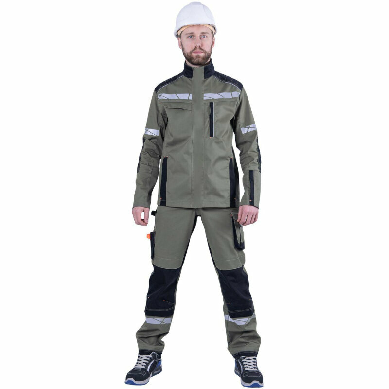 Куртка лет муж корпорация (Кур682) хаки/черн (104-108 182-188) 2198009