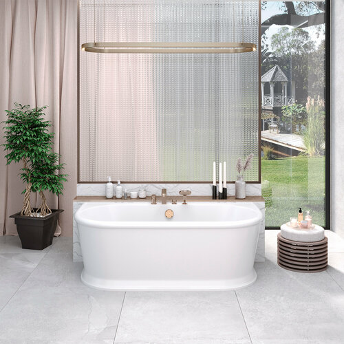 Ванна отдельностоящая Aqua de Marco PENELOPA 170 см из литьевого мрамора 168 х 80 x 60 см 179620₽