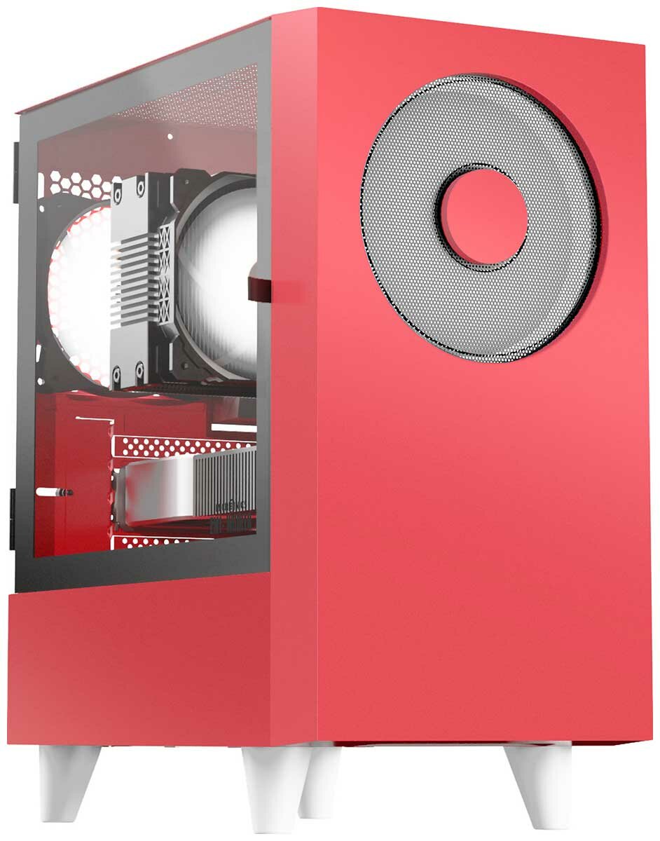 Компьютерный корпус Wizmax EM1 Woofer Red