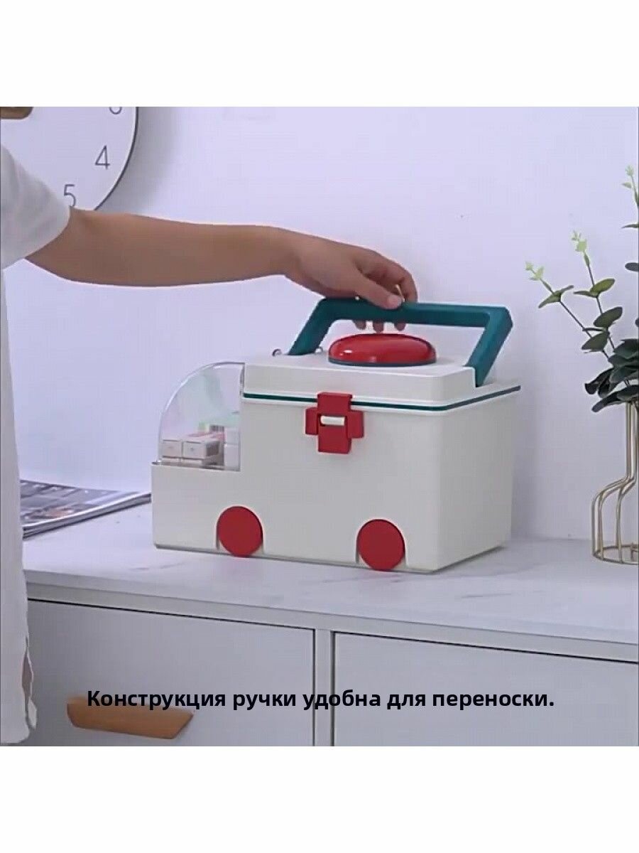 Изображение Большая медицинская аптечка "Скорая помощь" Многослойная, портативная Для дома, машины и путешествий