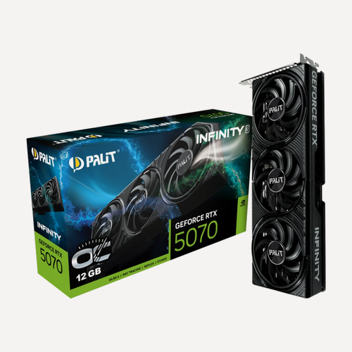 Изображение товара ВидеокартаPALIT NE75070S19K9-GB2050S RTX5070 INFINITY черная 12GB GDDR7 28000 МГц 7680x4320 8K UHD на 4 монитора
