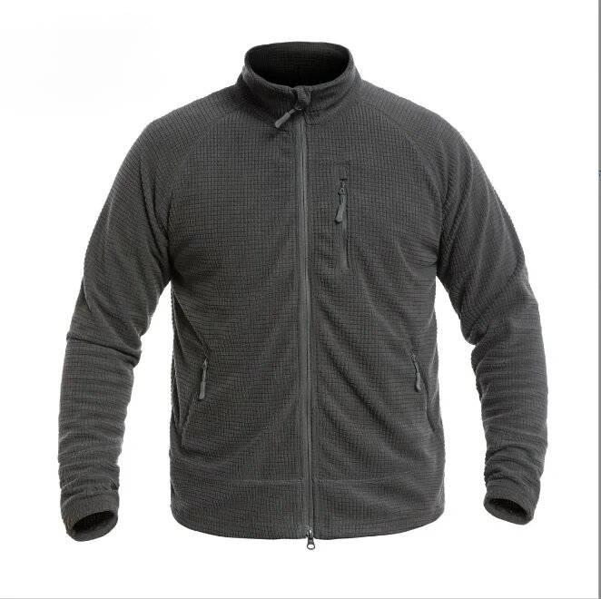 Мужская тактическая уличная флисовая куртка для кемпинга охоты альпинизма пешего туризма треккинга спортивный свитер армейский женский комбинезон пальто XXXL Серый Мужской