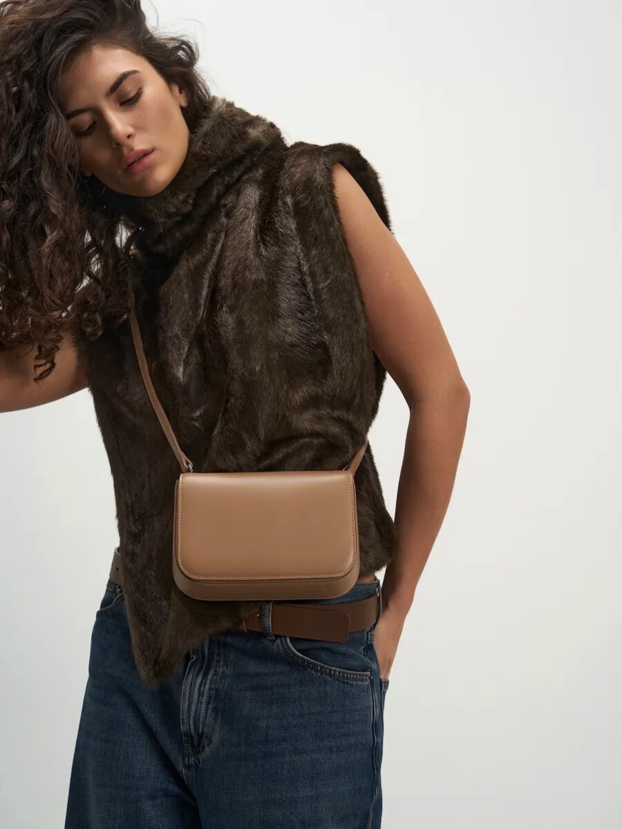 Сумка кросс-боди LeVertige LAPTOP, фактура гладкая, бежевый — фото 1