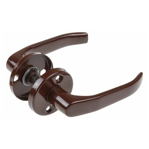 Ручка дверная LENOX на круглой планке 50мм (коричневый) (1107635519446) (gamar)