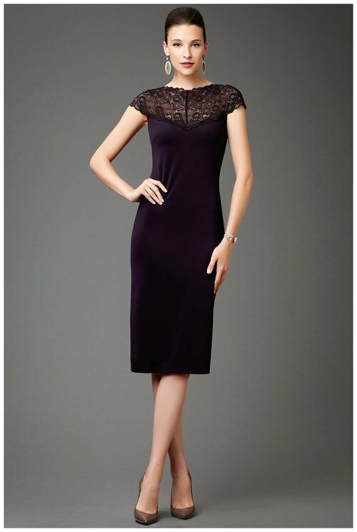 Платье Арт-Деко, размер 48, фиолетовый