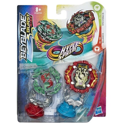 фото Hasbro beyblade e7533 берст райз гиперсфера набор из двух волчков dullahan d5 и viper hydrax h5