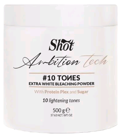 Осветлитель для волос Shot Ambition Tech Обесцвечивающий порошок для волос 10 тонов 500 г.