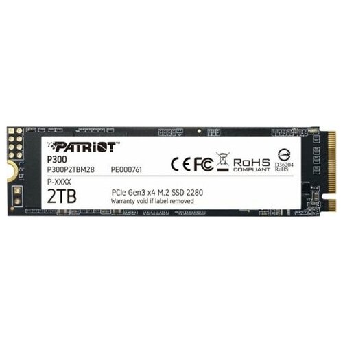 SSD накопитель Patriot P300 2 Tb PCI-E 3.0 x4 P300P2TBM28 ssd накопитель patriot p300 256 gb pci e 3 0 x4 p300p256gm28