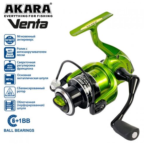 AKARA Катушка Akara Venta 1000 6+1bb катушка мультипликаторная akara target pike 6 1bb l