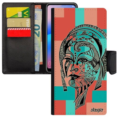 фото Новый чехол-книжка на телефон // huawei p20 pro // "портрет женщины" fleur лицо, utaupia, цветной