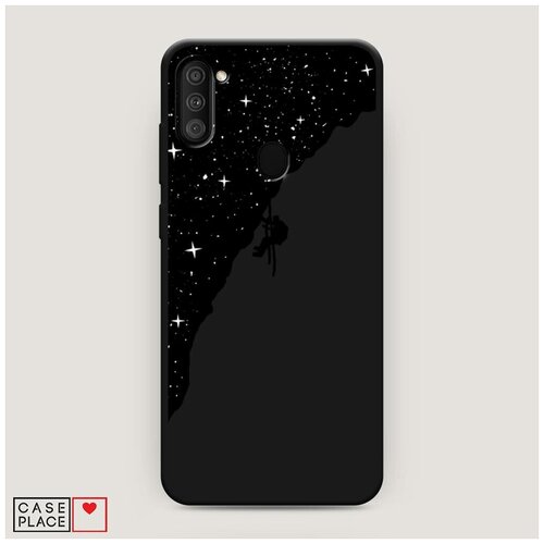 фото Чехол силиконовый матовый samsung galaxy m11 скалолаз в космосе case place