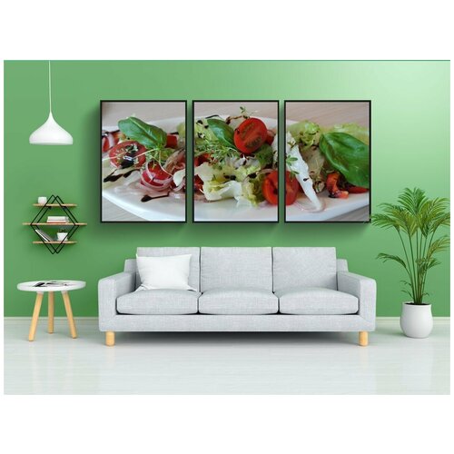 фото Набор модулных постеров для интерьера "салат, смешанный, помидор" 60x90 см. в тубусе, без рамки lotsprints