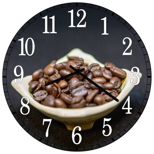 фото Svs настенные часы svs 4001713 kitchen зерна кофе