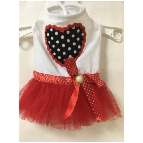 фото Платье д/собак р- р xs спинка 22-24см красное/вк-511/китай 1 шт koiko