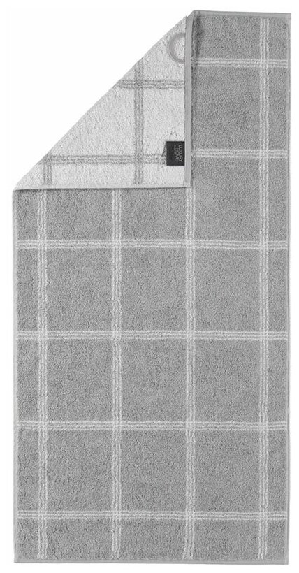 Полотенце махровое Cawo Two-Tone 50x100см, цвет платина - фотография № 4