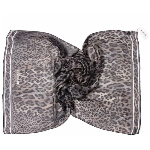 Модный шарф с леопардовой расцветкой в серых тонах Leonard 65260