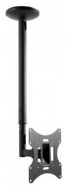 Кронштейн для телевизора Ultramounts UM 890 черный 17"-43" макс.30кг потолочный поворотно-выдвижной и наклонный