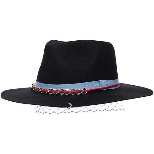 Шляпа SCORA, размер 58, черный, красный шляпа федора herman шерсть утепленная размер 57 бежевый